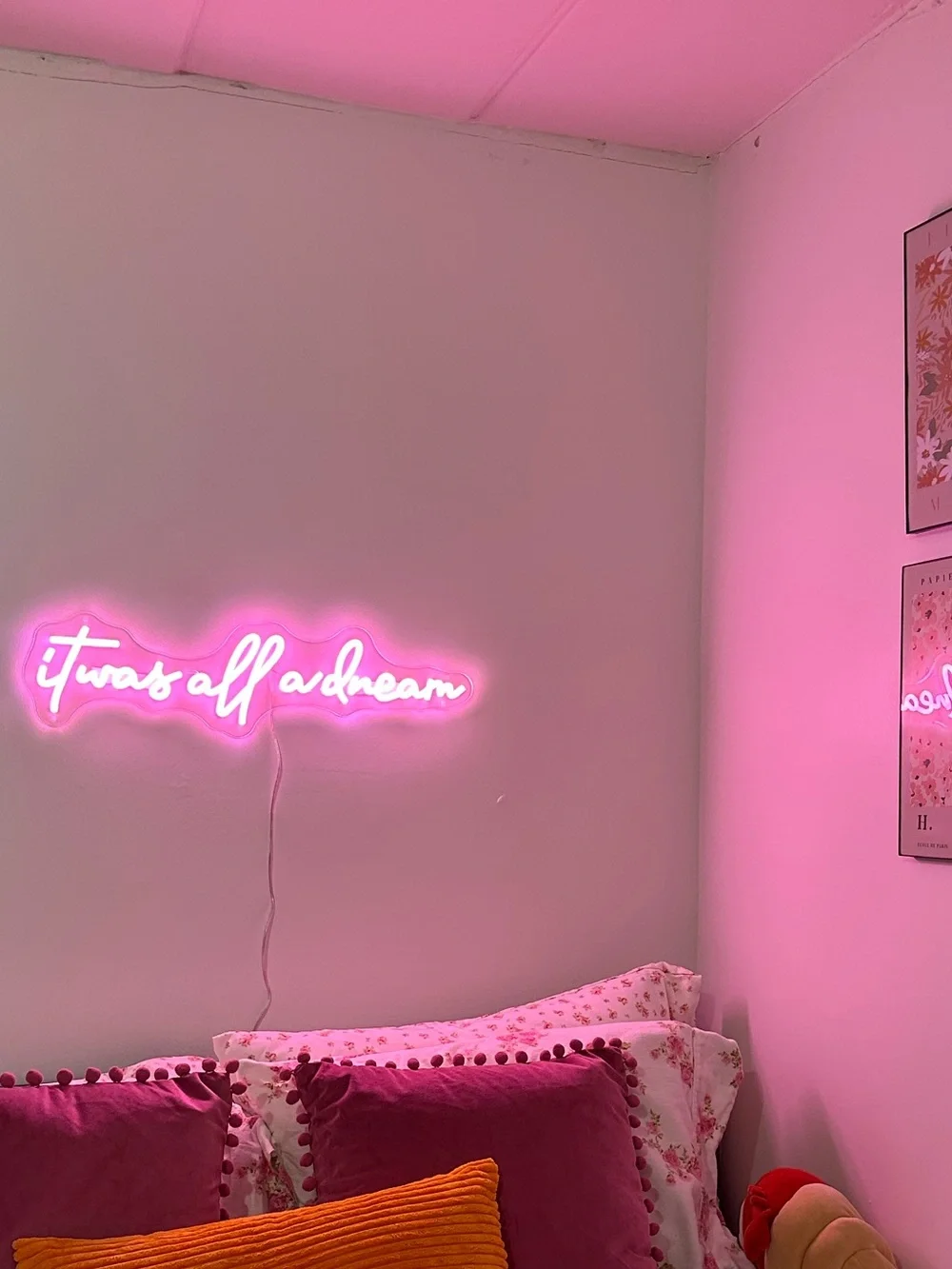 Neon Sign - Pink “it was all a dream”